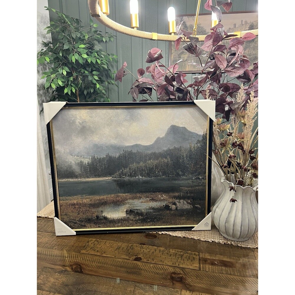 20"x24" Horizontal Landscape Mountain Framed Wall Art -Hearth & Hand Magnolia